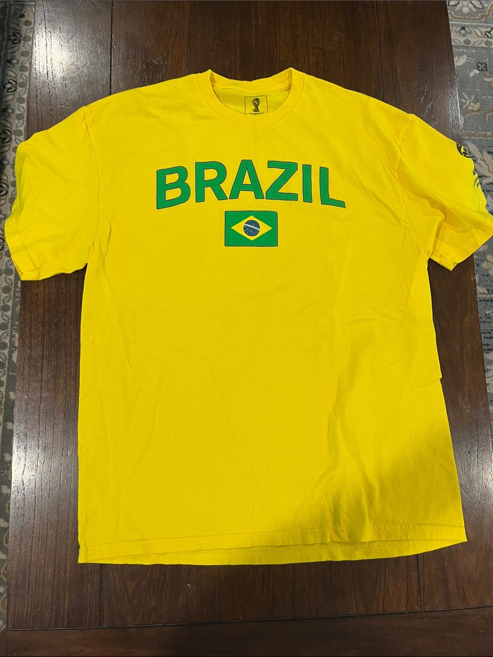 FIFA World Cup Brasil Graphic Tee - Yellow with Green - CIRCA 2014